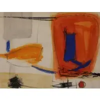 Luis Hernandes Cruz, Abstract Composition, Mixed Media on Paper
