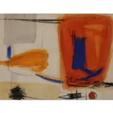 Luis Hernandes Cruz, Abstract Composition, Mixed Media on Paper