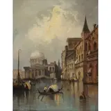 Francis Moltino, Venetian Scene, Oil on Canvas