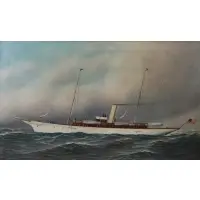 Antonio Jacobsen, Portrait of a Ship, Oil on Canvas