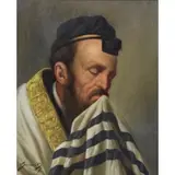 Jeno Gussich, Portrait of a Rabbi, Oil on canvas
