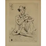 Paul Cézanne, Portrait du Peintre A. Guillaumin au Pendu, Etching
