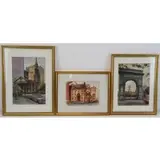 Couce Vidal, New York City Scenes, Grouping of Three Watercolors
