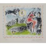 Marc Chagall, Village a l'ane rouge