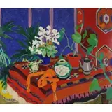 Warren Brandt, White Cycleme and Chinese Vase, 1975, Oil on canvas
