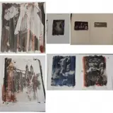 Igor Vishnyahov, Untitled, Grouping of 7 mixed media works on paper