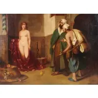 Mozart Rottmann, Orientalist Scene, Oil on Canvas