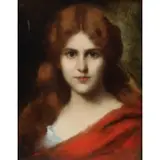 Jean-Jacques Henner, Portrait of a Lady, Oil on Panel