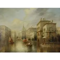 James Salt, Venetian Scene, Oil on Canvas
