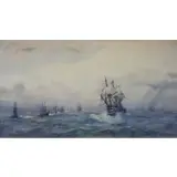 Rose de Crespigny, HMS Victory Entering the Downs with the Body of Lord Nelson, 1805, Watercolor