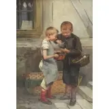 Berthold Genzmer, Two Boys, Oil on canvas