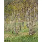 Theophile Schneider, Forest Landscape, Oil on canvas