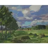 Konrāds Ubāns, Landscape, Oil on Board
