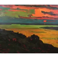 Moisey Kogan, Coastal Seascape, Oil on Canvas