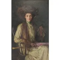Lee Lufkin Kaula, Portrait of a Lady, Oil on canvas