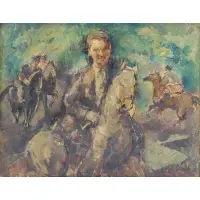 Maurice by William Meyerowitz, Oil on Board, sold Oct 2020