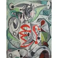 Byron Browne, The White Clown, 1940, Oil On Canvas