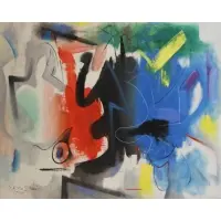 Byron Browne, Abstract Composition, Oil on Canvas