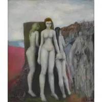 Gar Sparks, Surrealist Scene, Oil on Canvas