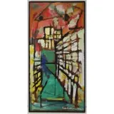 Rafael Rivera García, Abstract, Oil on Board