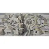 Ahmad Amin Nazar, Houses, Oil on Canvas