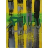 Charles Hossein Zenderoudi, Abstract Composition, Mixed media on paper