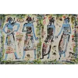 Nyoman Gunarsa, Four Figures, Mixed media on paper