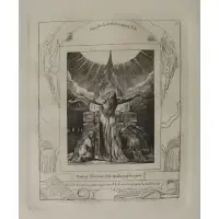 William Blake, And My Servant Job Shall Pay for You, Etching