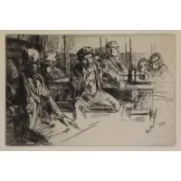 James Abbott McNeil Whislter, Longshoremen, 1859, Etching