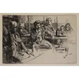 James Abbott McNeil Whislter, Longshoremen, 1859, Etching
