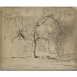 Daniel Garber, Tree Study, Pencil