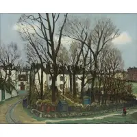 Alphonse Quizet, Park, Oil on Canvas
