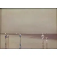 Beach Scene by Andre Gisson, Oil on Canvas, sold Sep 2020