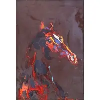 LeRoy Neiman, Secretariat, Oil on Board