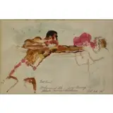 LeRoy Neiman, Third Round, Muhammad Ali - Jerry Quarry, Atlanta Municipal Auditorium