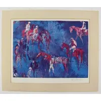 Paddock at Ascot by LeRoy Neiman, Print, sold Sep 2020
