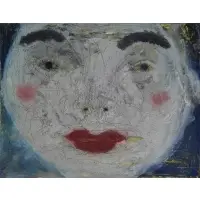 Lester Johnson, Portrait, Oil on Canvas