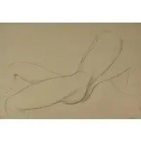 Geoffrey Holder, Figure Study, Charcoal