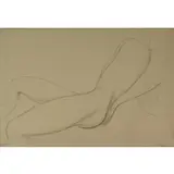 Geoffrey Holder, Figure Study, Charcoal