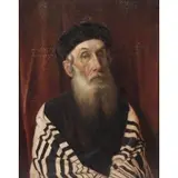 Portrait of a Rabbi by Alois Heinrich Priechenfried, Oil on Panel, sold Jul 2020