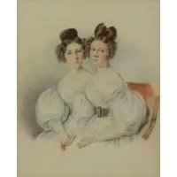 August Wilhelm Sievert, Portrait, Watercolor on paper