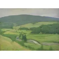 Frank V. Dumond, Landscape, Oil on Canvas