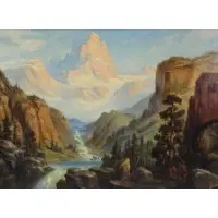 G.B. Fox, In the Hills, Oil on Masonite
