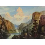 G.B. Fox, In the Hills, Oil on Masonite