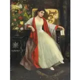 J Bach, Portrait of a Woman, Oil on Canvas