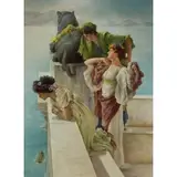 Lawrence Alma-Tadema, At Aphrodite's Cradle, Oil on Canvas
