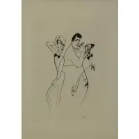 The Summit by Al Hirschfeld, Etching, sold Jul 2020
