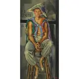 Waldo Angelo, Portrait of a Man in Costume, Oil on Canvas