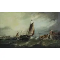 D. Maygrove, Coastal Landscape, Oil on Canvas