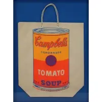 Andy Warhol, Campbell's Soup Can on Shopping Bag, 1966, Screenprint in Colors on a Paper Shopping Bag